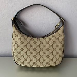 Gucci Small GG Canvas/Leather Mini Shoulder Hobo
